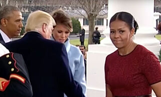 Michelle Obamas blikk da hun fikk luksusgave av Melania sa alt. Hva var egentlig i boksen?