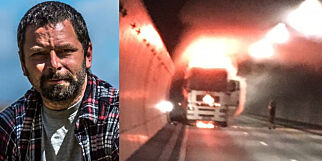 Terje reddet lastebilsjåfør i tunnelbrann: - Jeg var ikke sikker på om vi kom oss ut. Jeg tenkte jeg hadde venta for lenge