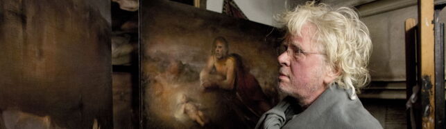 Masoins-Lafitte/Paris, 20130205. Odd Nerdrum fotografert i sin bolig i Maisons-Laffitte, like i utkanten av Paris. Sammen med sønnene Bork og Øde Spildo Nedrum. Bork i blå genser, kort hår. Foto: Sveinung U. Ystad, Dagbladet
