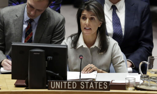 USA med veto mot Sikkerhetsrådets Jerusalem-resolusjon