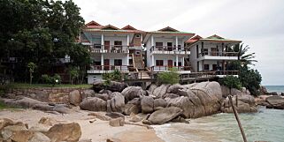 This picture taken on September 17, 2014 shows the Ocean View Bungalows hotel where two British backpackers who were murdered earlier this week stayed on the southern island of Koh Tao. David Miller, 24, and Hannah Witheridge, 23, were found dead on the southern island of Koh Tao on September 15, sparking a hunt for their killers. Thailand's military ruler on September 17 questioned whether tourists in bikinis are safe in the kingdom, in comments following the murder of the two Britons. AFP PHOTO