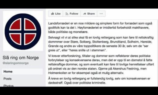 «Slå ring om Norge» er tatt ned