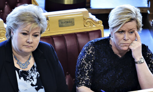 Erna mener Listhaug ikke kan klandres for drapstruslene mot Støre og Hareide