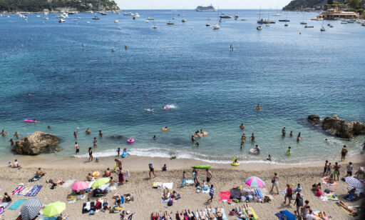 Villefranche-sur-Mer, Frankrike 20160714.
Badestrand i Villefranche-sur-Mer på den franske rivieraen.
Foto: Paul Kleiven / NTB scanpix